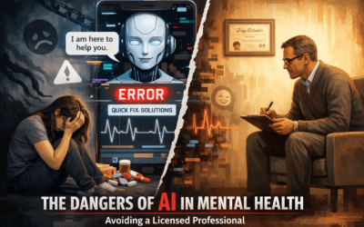 The Dangers of Using AI for Mental Health Instead of a Licensed Professional